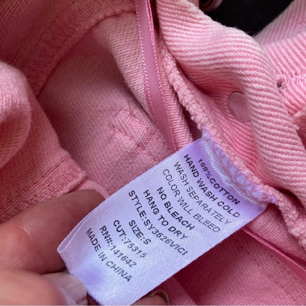 Vici She + Sky Pretty in Pink Denim Overalls, NWOT Sz S - Picture 16 of 16